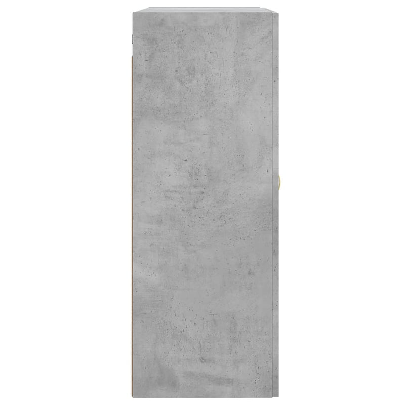 Veggskap betonggrå 69,5x34x90 cm konstruert tre