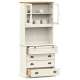 Highboard VIGO hvit 80x40x176 cm heltre furu