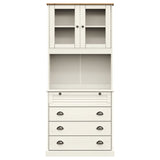 Highboard VIGO hvit 80x40x176 cm heltre furu