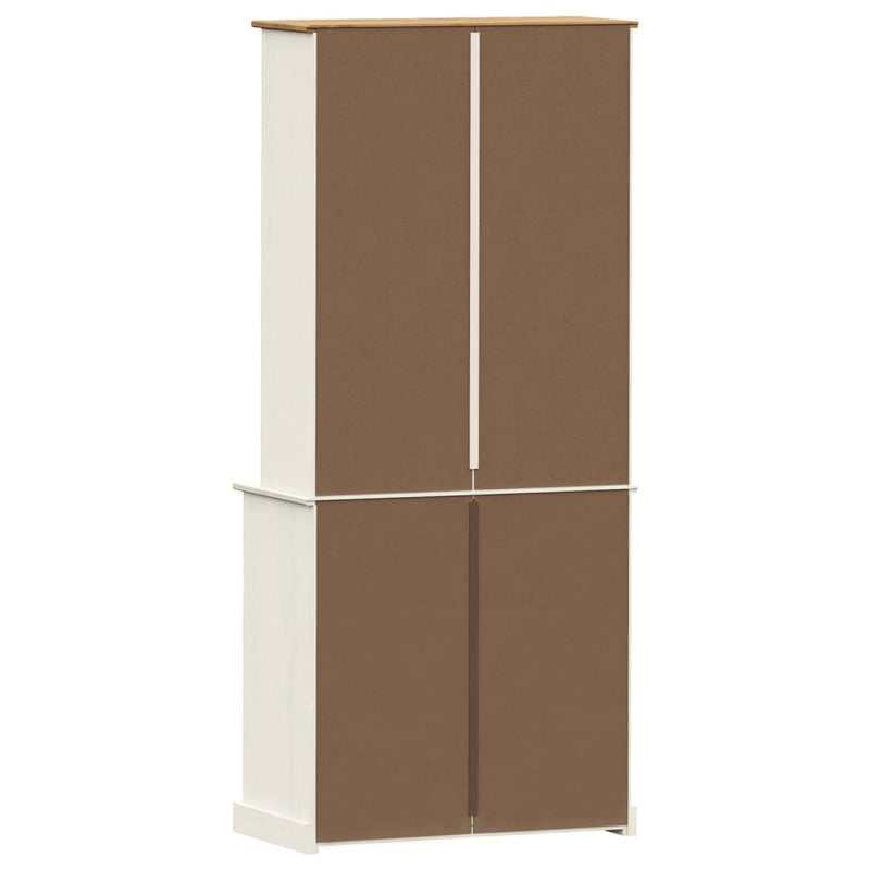 Highboard VIGO hvit 80x40x176 cm heltre furu