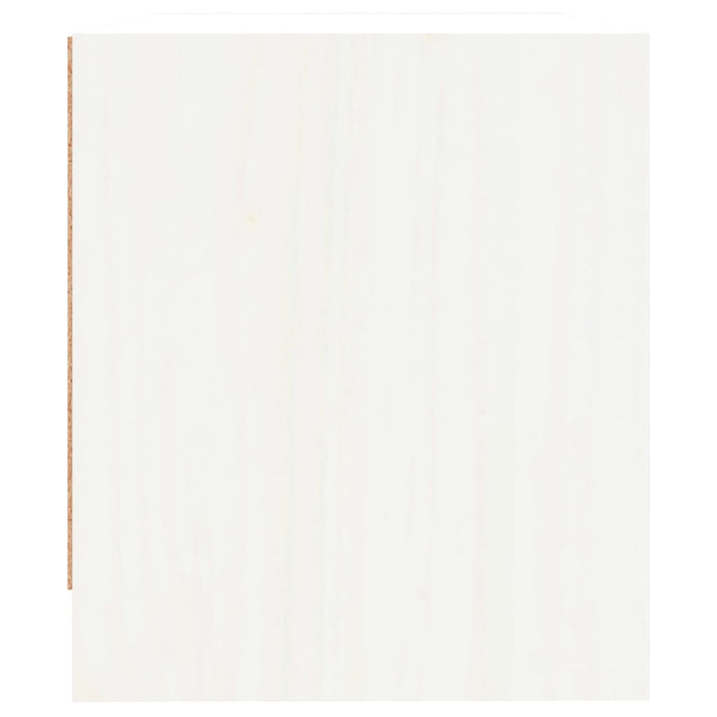 Nattbord hvit 40x31x35,5 cm heltre furu