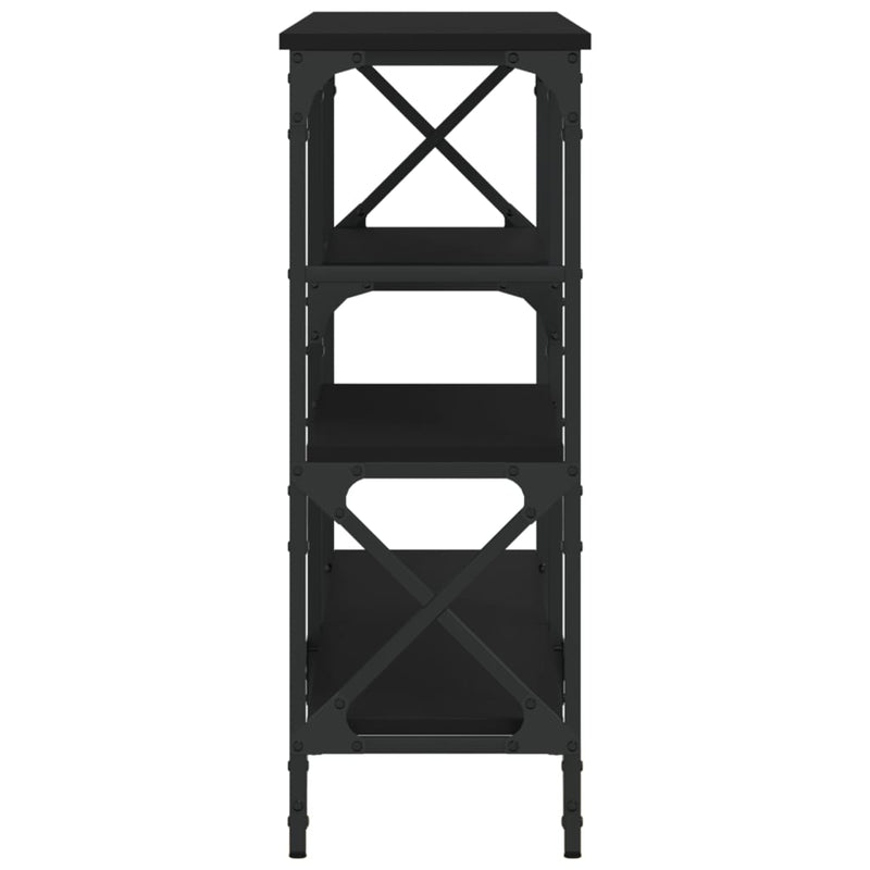 Konsollbord svart 150x29x76,5 cm konstruert tre