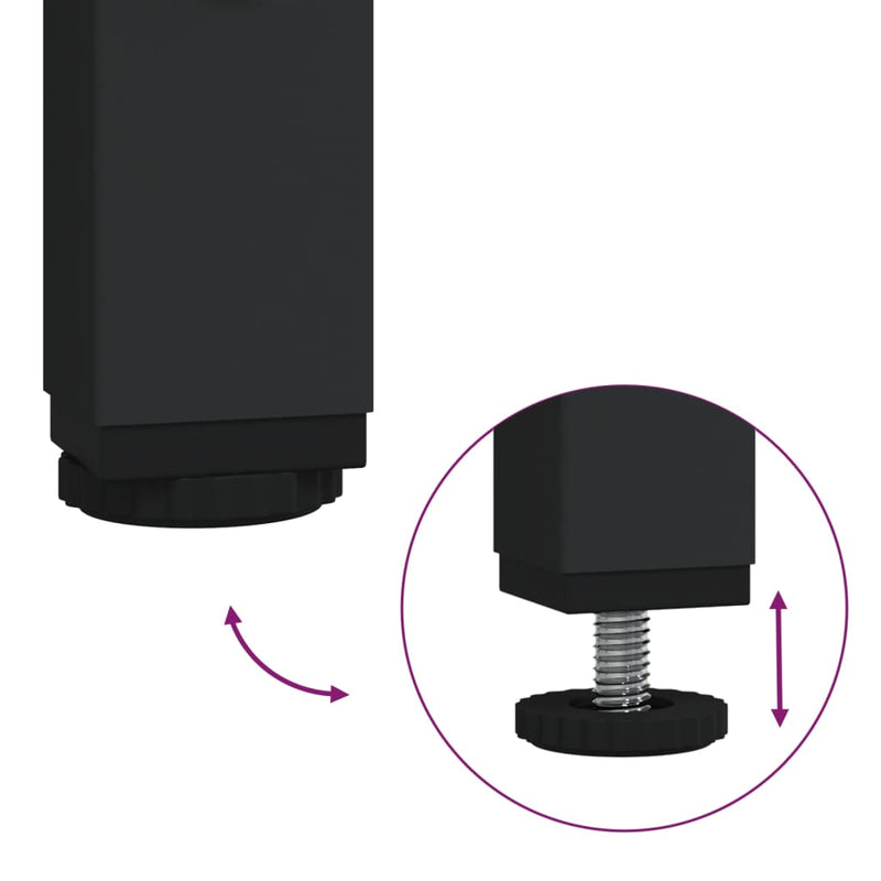 Konsollbord svart 100x39x78,5 cm konstruert tre