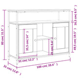 Skjenk svart 100x35x80 cm konstruert tre