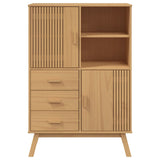 Highboard OLDEN brun 85x43x125 cm heltre furu