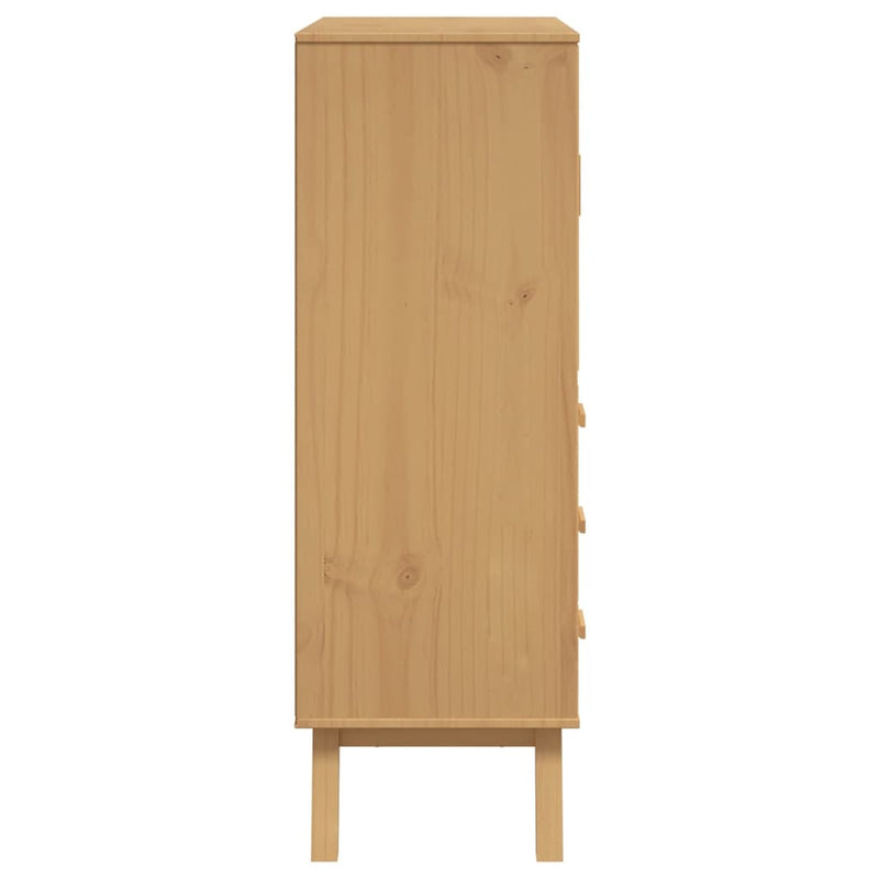 Highboard OLDEN brun 85x43x125 cm heltre furu