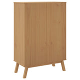 Highboard OLDEN brun 85x43x125 cm heltre furu