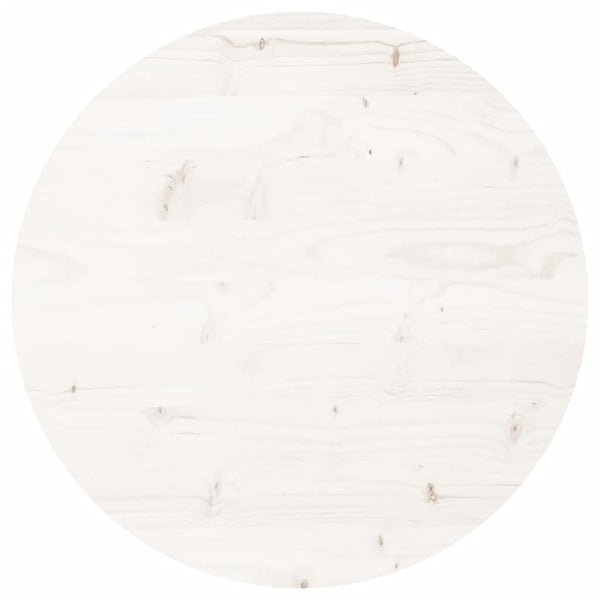 Bordplate rund hvit Ø50x3 cm heltre furu