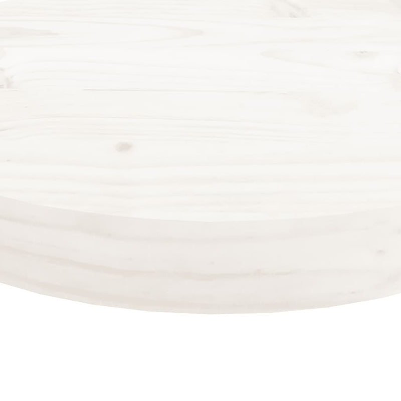 Bordplate rund hvit Ø60x3 cm heltre furu