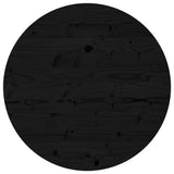Bordplate rund svart Ø60x3 cm heltre furu