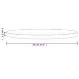 Bordplate rund hvit Ø70x3 cm heltre furu