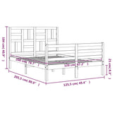 Sengeramme med hodegavl 120x200 cm heltre