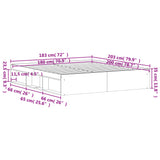 Sengeramme sonoma eik 180x200 cm