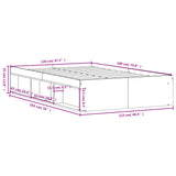 Sengeramme hvit 120x190 cm