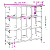 Skjenk sonoma eik 102x32x103,5 cm konstruert tre