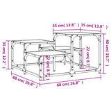 Salongbord sonoma eik 68x68x40 cm konstruert tre