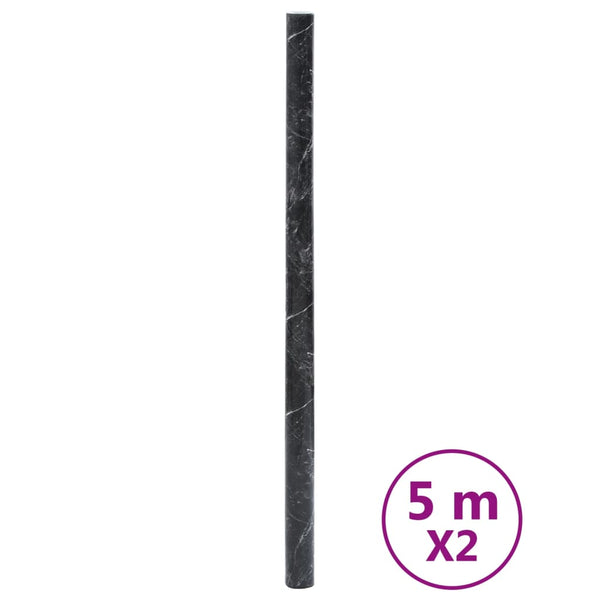 Møbelklistremerker selvklebende matt svart 90x500 cm PVC