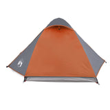 Kuppeltelt for camping 2 personer oransje vanntett