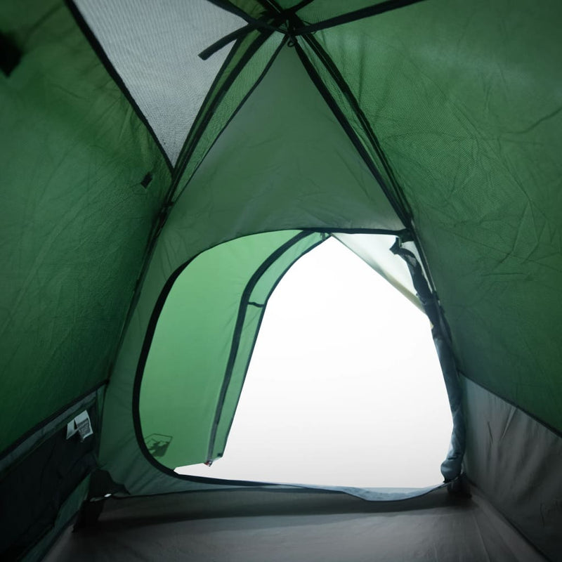 Kuppeltelt for camping 4 personer grønn vanntett