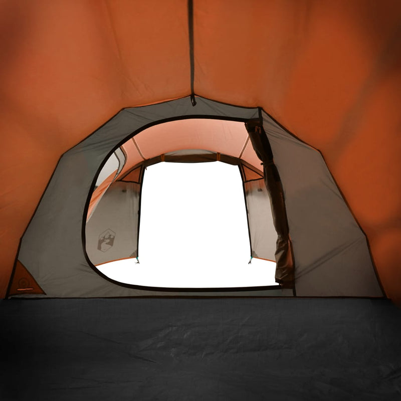 Tunneltelt for camping 3 personer oransje vanntett