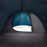 Tunneltelt for camping 4 personer blå vanntett