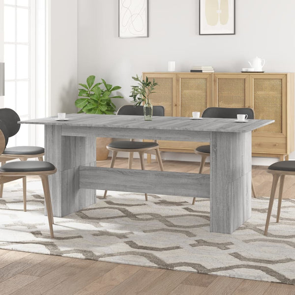 Spisebord grå sonoma 180x90x76 cm konstruert tre