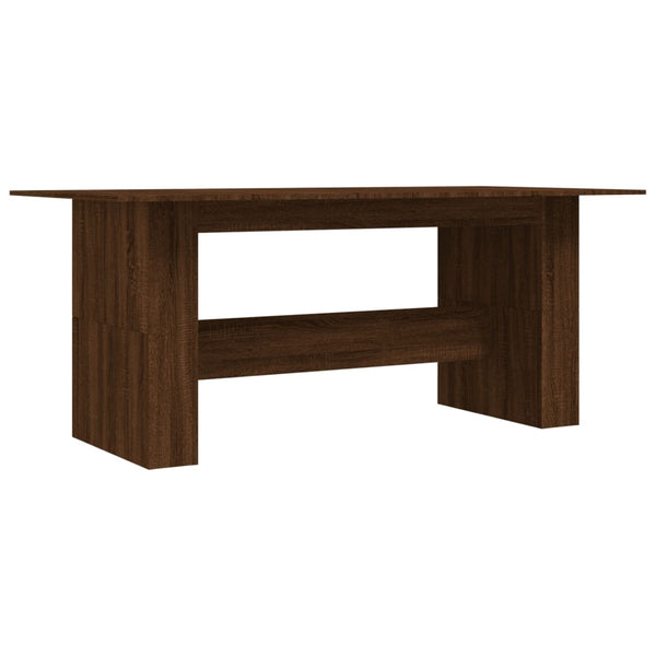 Spisebord brun eik 180x90x76 cm konstruert tre