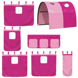 Køyeseng for barn med tunnel rosa 80x200 cm heltre furu