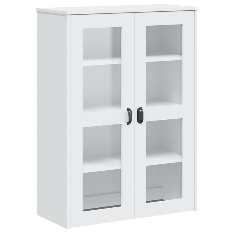 Highboard VIKEN hvit 80x40x190 cm heltre furu