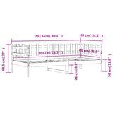 Dagseng 80x200 cm heltre furu