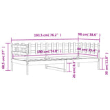 Dagseng 90x190 cm heltre furu