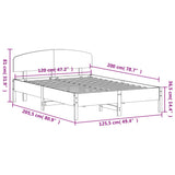 Sengeramme med hodegavl 120x200 cm heltre furu