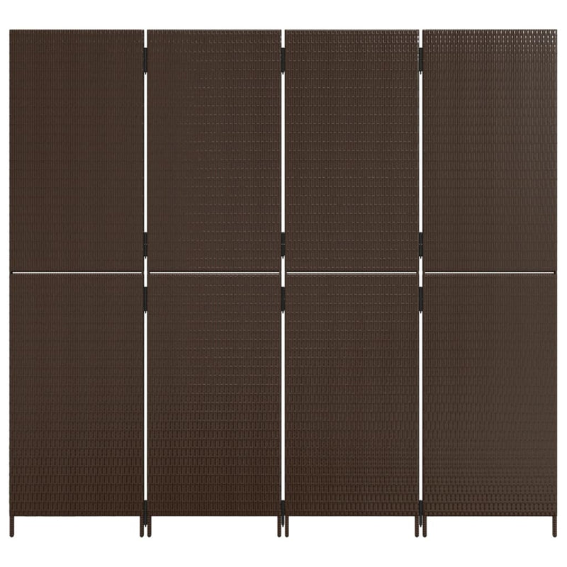 Romdeler 4 paneler brun polyrotting