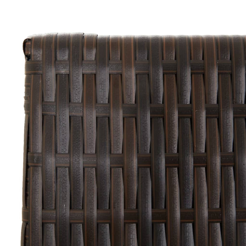 Romdeler 5 paneler brun polyrotting