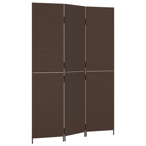 Romdeler 3 paneler brun polyrotting