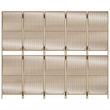 Romdeler 5 paneler beige polyrotting