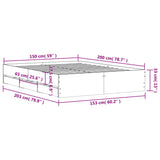 Sengeramme med skuffer sonoma eik 150x200 cm konstruert tre