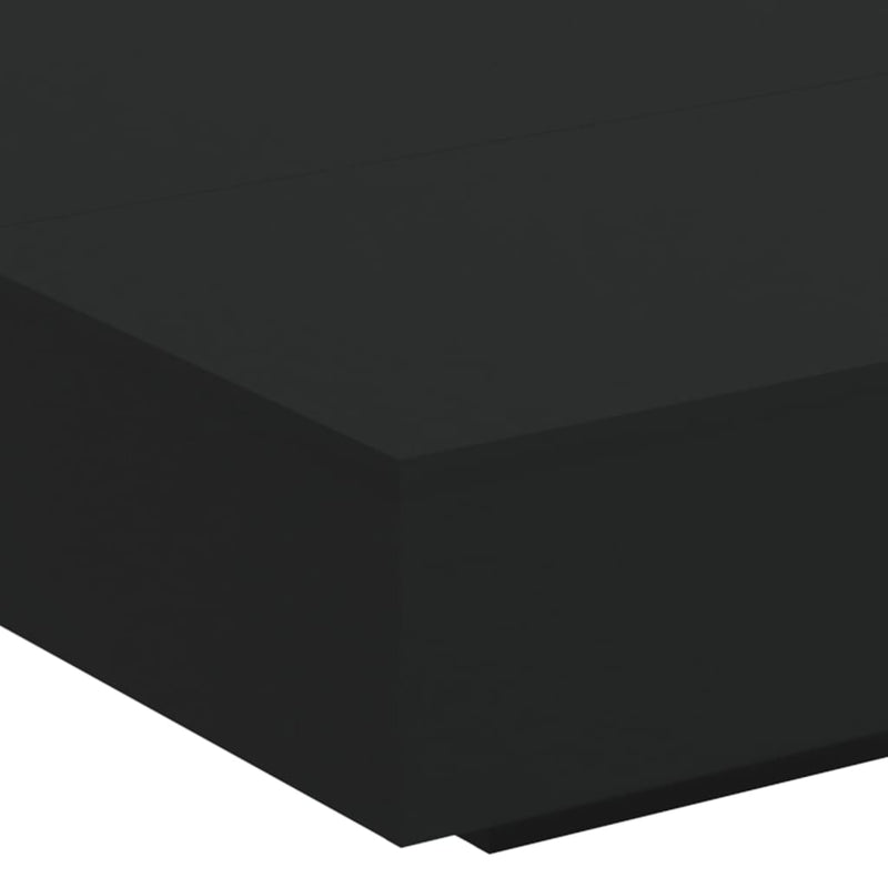 Salongbord svart 100x100x31 cm konstruert tre