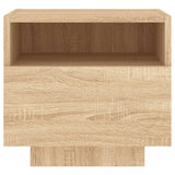 Nattbord med LED sonoma eik 40x39x37 cm