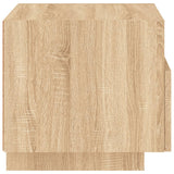 Nattbord med LED sonoma eik 40x39x37 cm