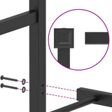 Sengeramme i metall med hodegavl svart 90x190 cm