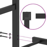 Sengeramme i metall med hode- og fotgavl svart 90x190 cm