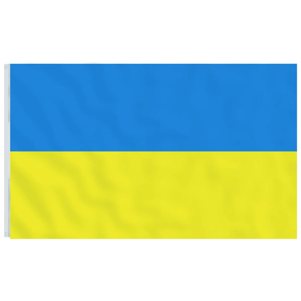 Ukraina flagg med messingmaljer 90x150 cm