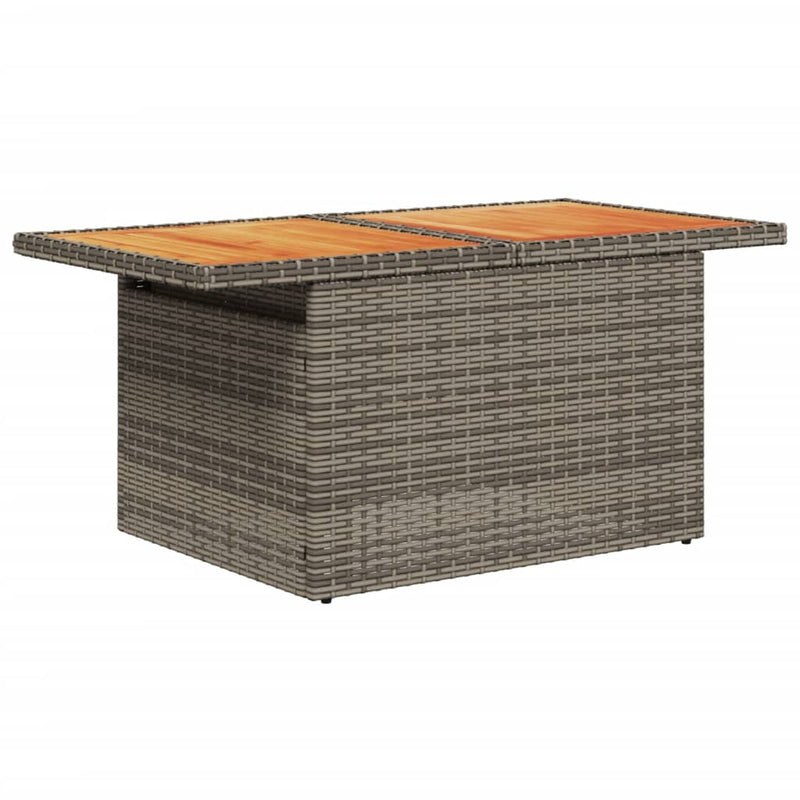 Hagebord grå 100x55x73 cm polyrotting og akasie