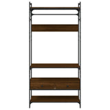 Garderobe med skuffer brun eik 89x39x184,5 cm konstruert tre