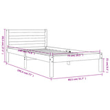 Dagseng voksbrun 75x190 cm heltre furu