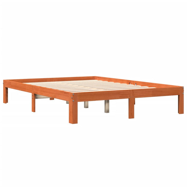 Sengeramme brun 140x190 cm heltre furu