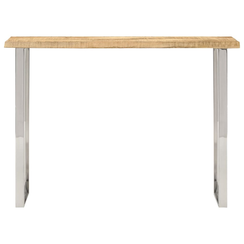Konsollbord med naturlig kant 105x33x76 cm heltre akasie