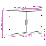 Servantskap svart 80x30x60 cm konstruert tre