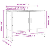 Servantskap sonoma eik 80x33x60 cm konstruert tre